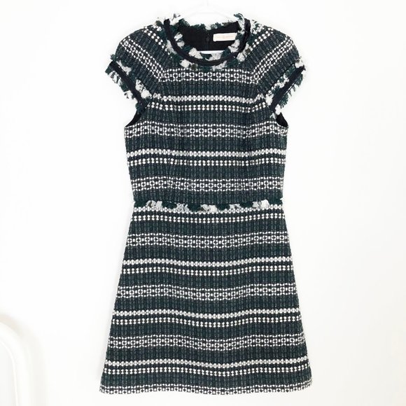 Tory Burch Norfolk Horseback Tweed A-Line Dress - Picture 8 of 16